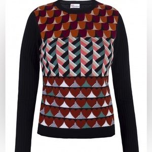 Red Valentino multicoloured wool patterned sweater.